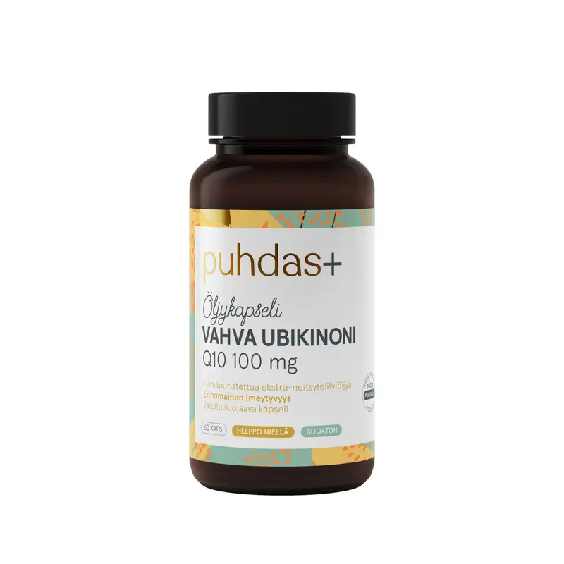 Vahva Ubikinoni Q10, 100 mg, Oliiviöljyssä, 60 kaps