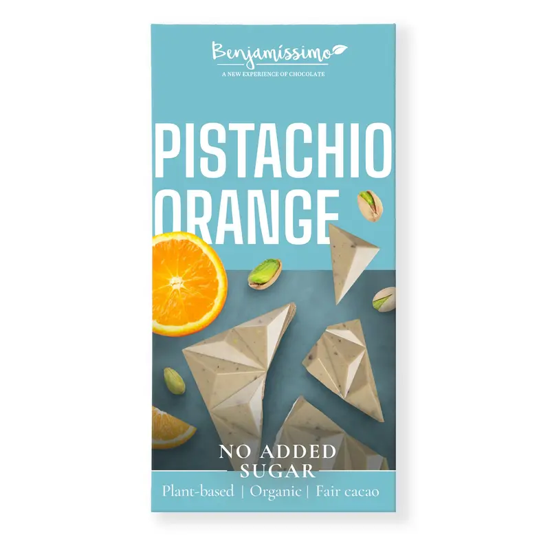 Valkosuklaa, pistaasi-appelsiini, 60 g