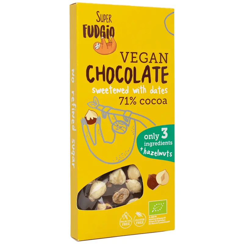 Vegaaninen suklaa, hasselpähkinä 100 g