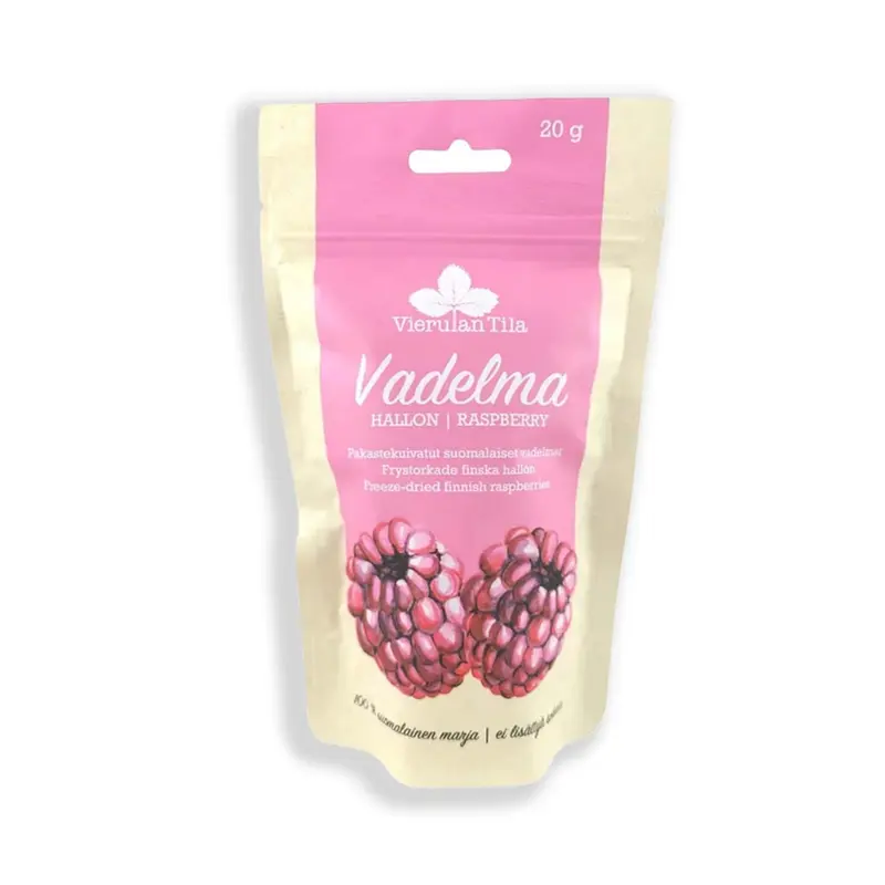 Vierulan Pakastekuivattu vadelma 15g