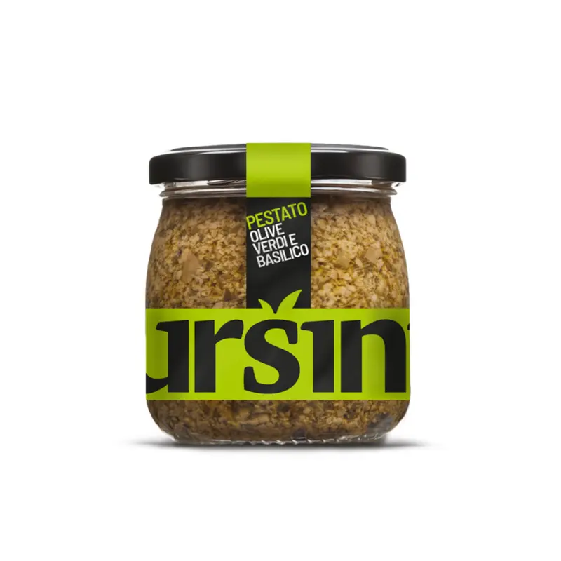 Vihreiden oliivien pesto basilikalla | 170g