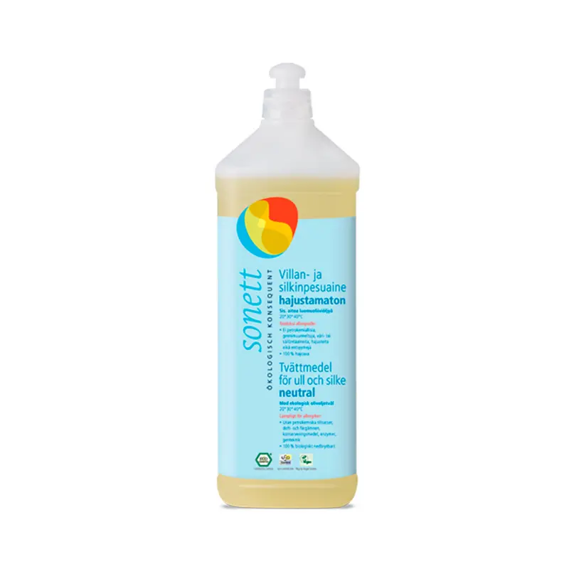 Villan ja silkin pesuaine, hajustamaton, 1 l
