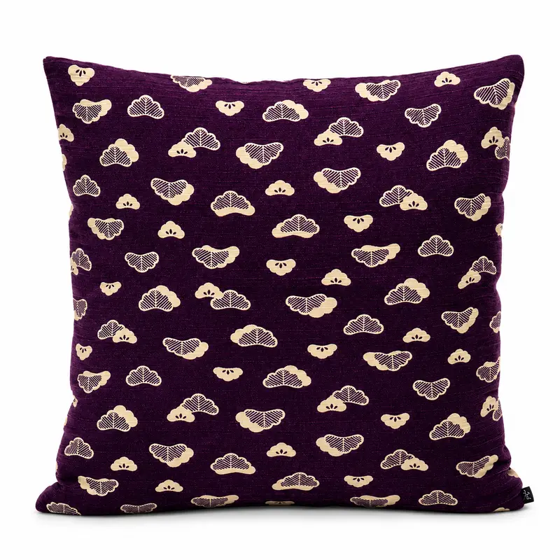Violetti Matsu-kuvioinen japanilainen tyynynpäällinen - 50x50 cm