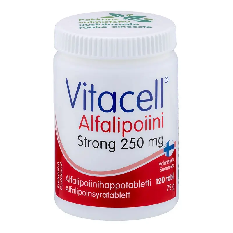 Vitacell Alfalipoiini Strong 250mg 120 tabl.