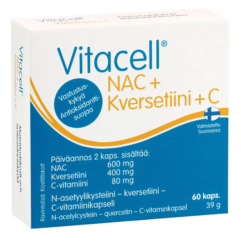 Vitacell® NAC + Kversetiini + C, 60 kaps, 39 g