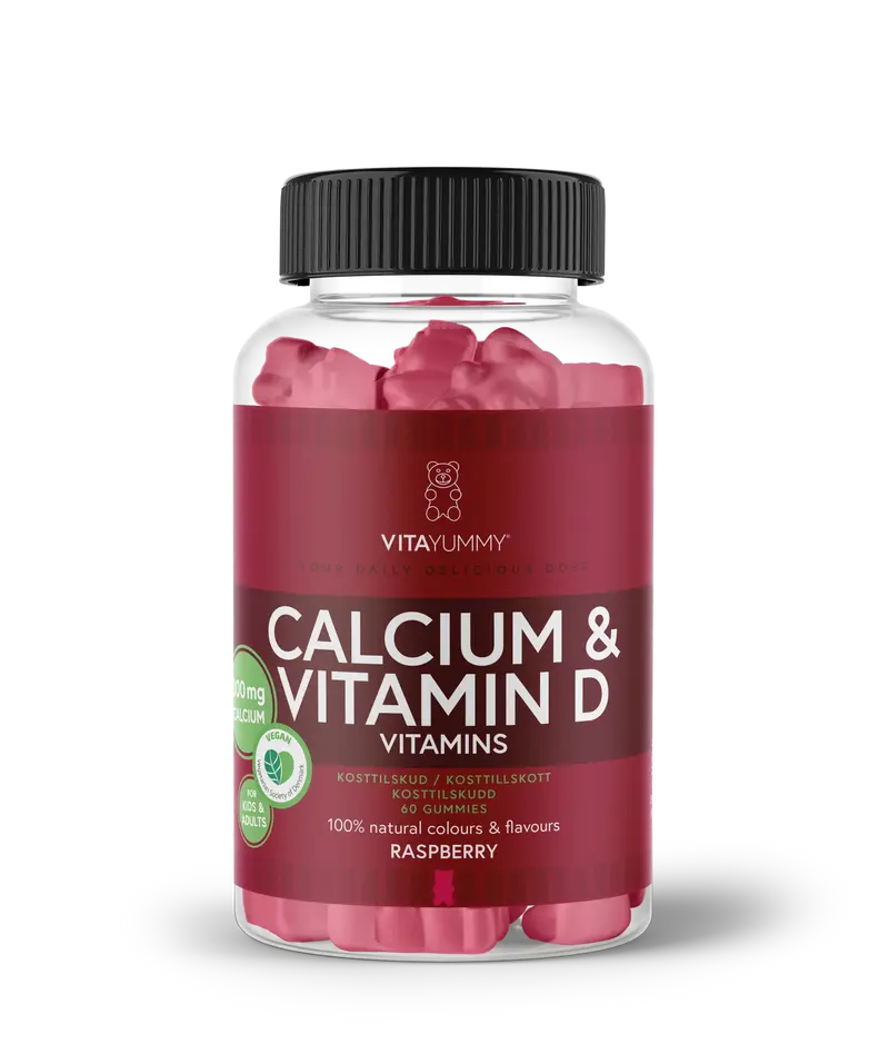 VitaYummy Calcium & Vitamin D - Raspberry (60 kpl)
