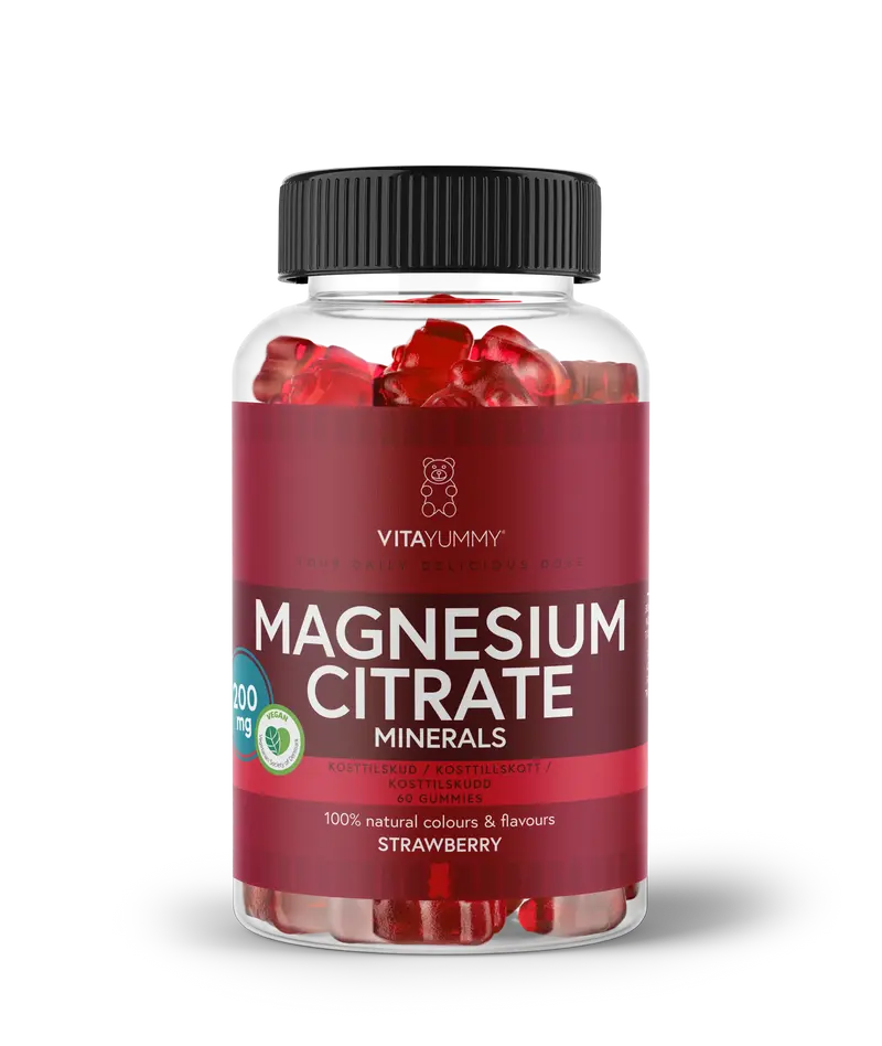 VitaYummy Magnesiumsitraatti - Strawberry (60 kpl)