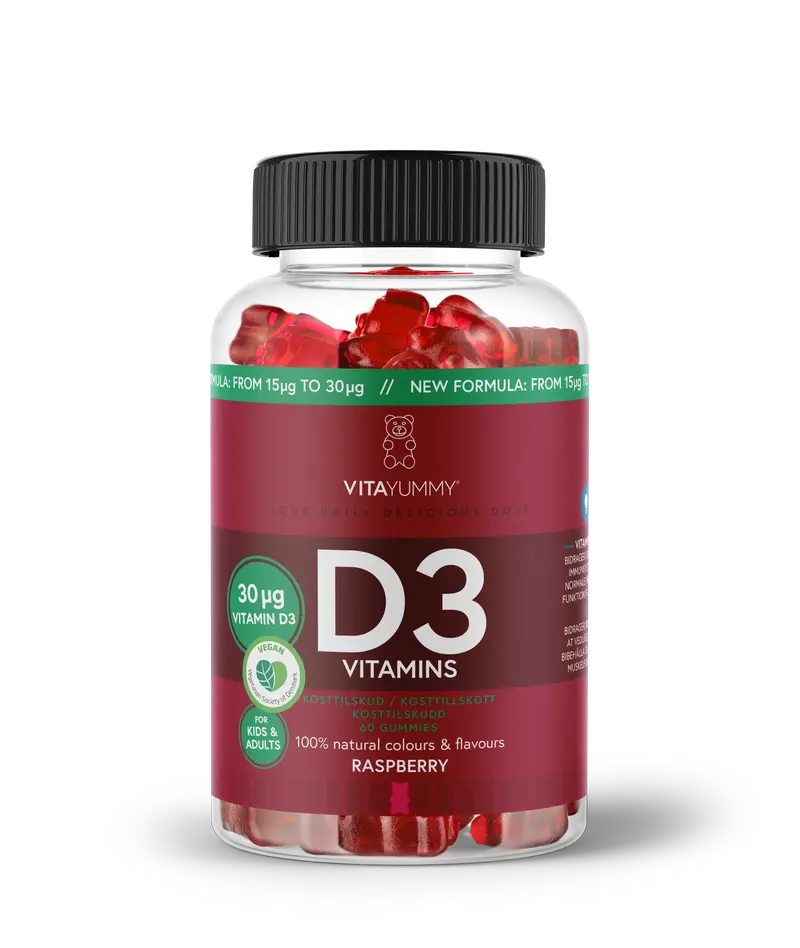 VitaYummy Vitamin D3 - Raspberry (60 kpl)