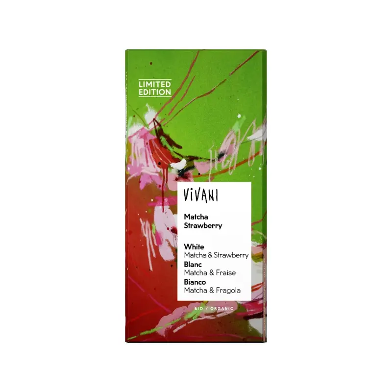 Vivani Luomu Matcha Mansikka valkosuklaa 80g