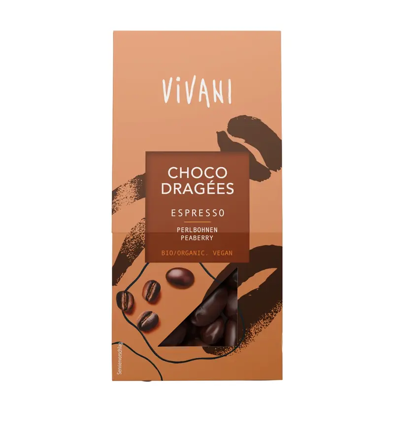 Vivani Suklaakuorrutetut Espressopavut 75g