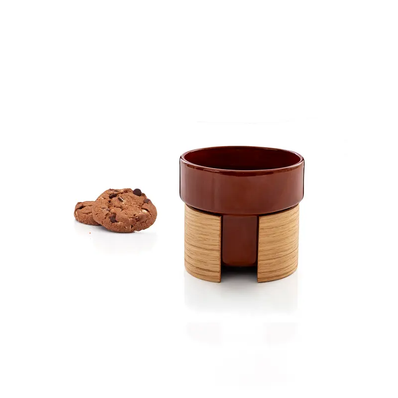 WARM Latte Cup 40 cl x 1pc, BROWN / OAK