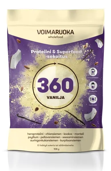 Wholefood 360, vanilja, 908 g