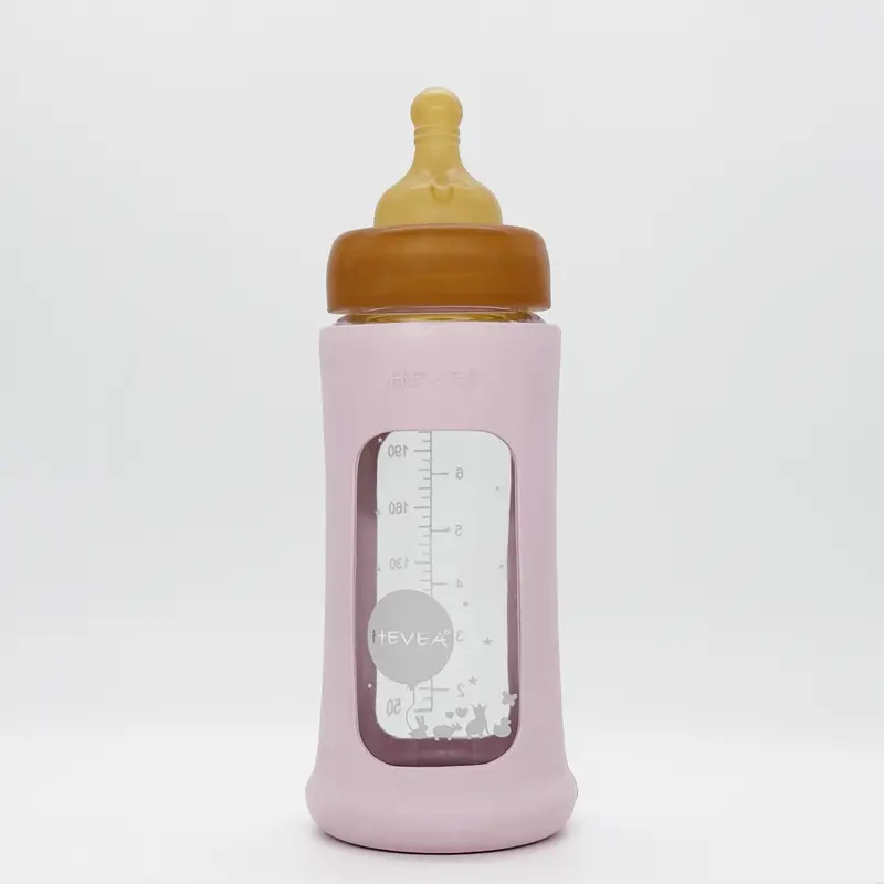 Wide Neck tuttipullo suojalla, 250 ml - Powder Pink