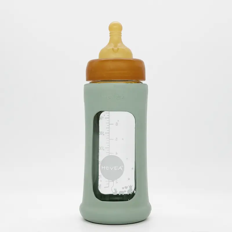 Wide Neck tuttipullo suojalla, 250 ml - seafoam blue