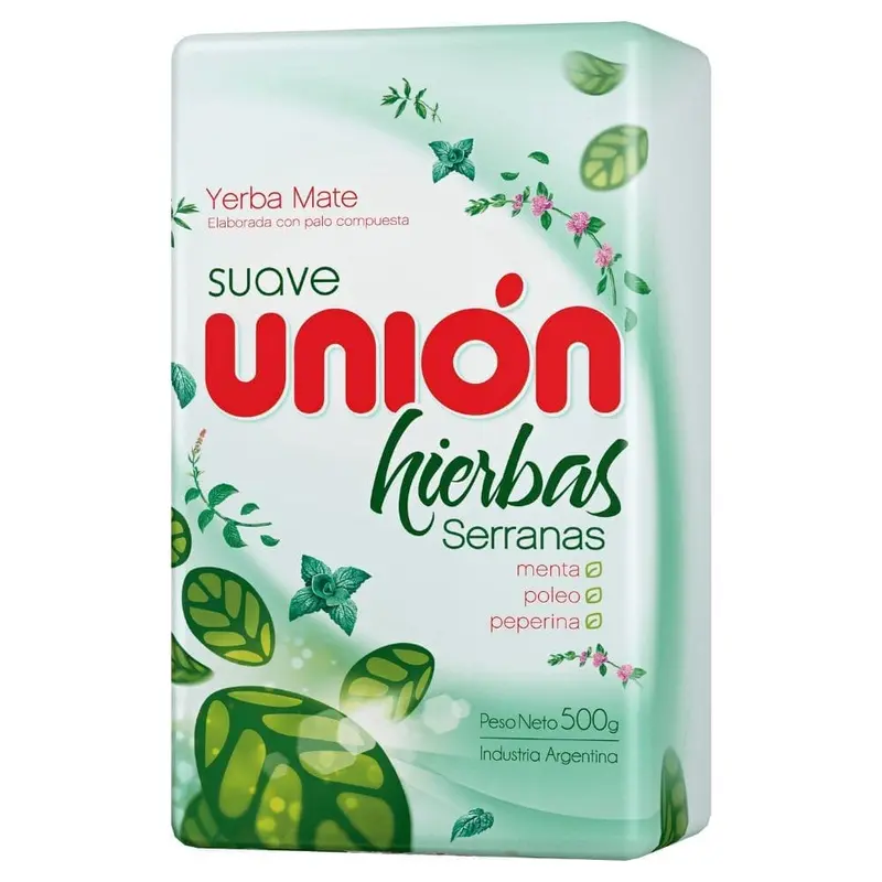 Yerba Mate Union Suave Hierbas Serranas 500g