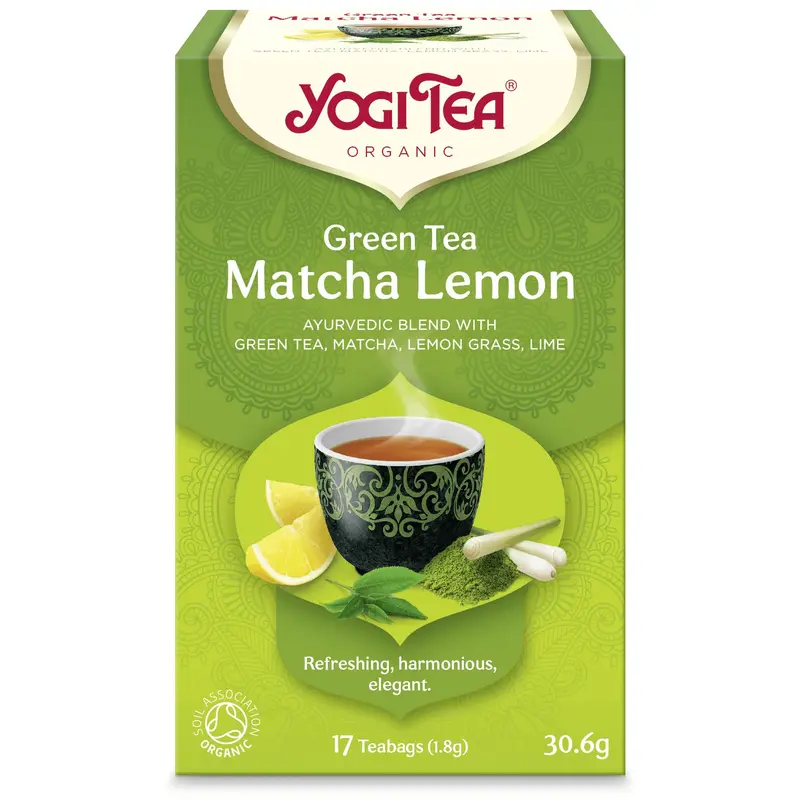 YogiTea Luomu Green Matcha Lemon tee
