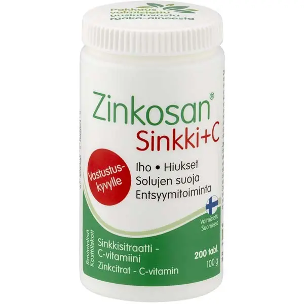 Zinkosan Sinkki + C 200 tabl